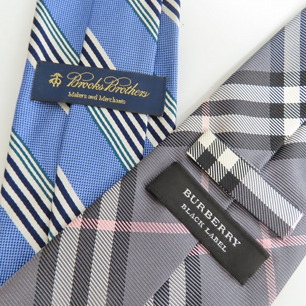 実際に弊社で買取させて頂いた【おまとめ7点】ブルックスブラザーズ/タケオキクチ/バーバリー他 斜めストライプ/チェック柄等 ネクタイの画像 3枚目