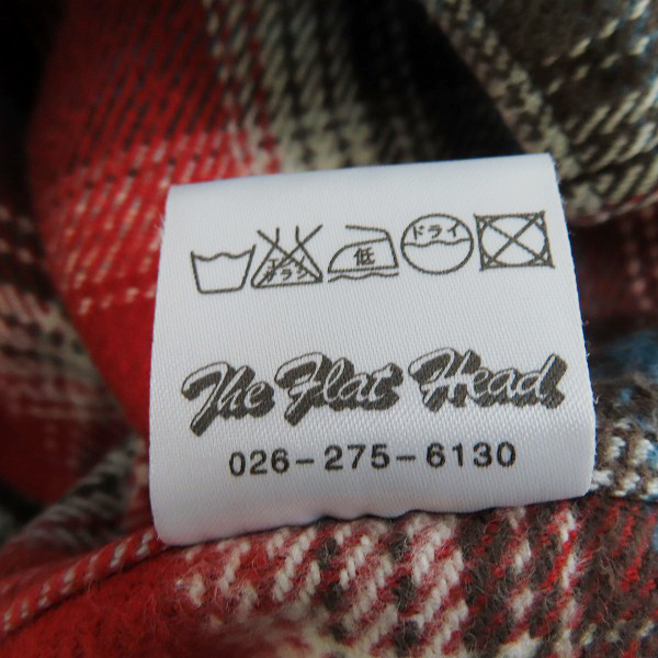 実際に弊社で買取させて頂いたTHE FLAT HEAD/フラットヘッド ORIGINAL WEAR チェック フランネルシャツ/40の画像 5枚目