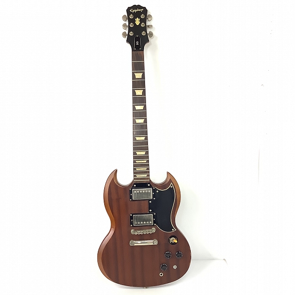 実際に弊社で買取させて頂いた★【弦無し】Epiphone/エピフォン SG Worn G-400 エレキギター ギグケース付きの画像 1枚目