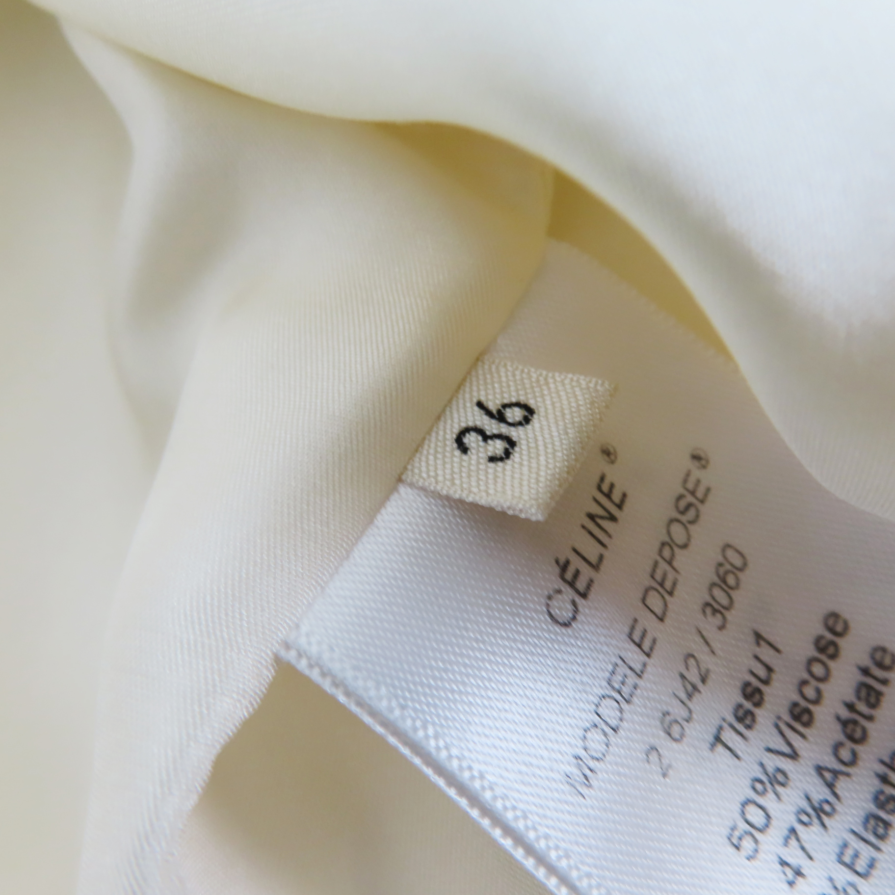 実際に弊社で買取させて頂いたCELINE/セリーヌ バイカラー ノースリーブ ワンピース/36の画像 4枚目