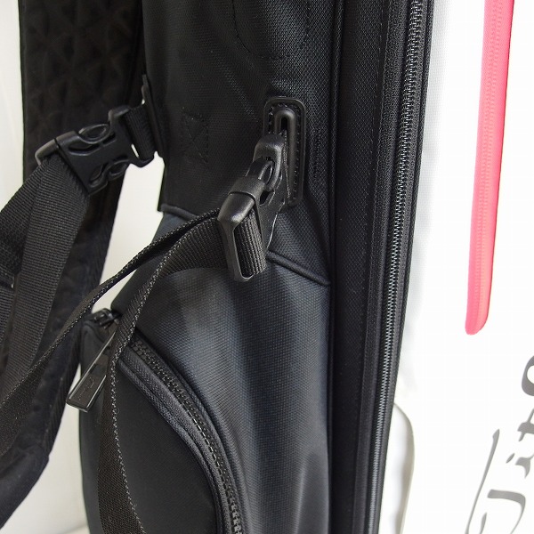 実際に弊社で買取させて頂いたTitleist/タイトリスト Players 4/プレイヤーズ4 スタンドキャディバッグ ブラックｘホワイトｘレッドの画像 5枚目