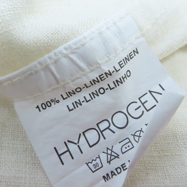 実際に弊社で買取させて頂いたHYDROGEN/ハイドロゲン リネン 半袖 シャツ/Mの画像 3枚目