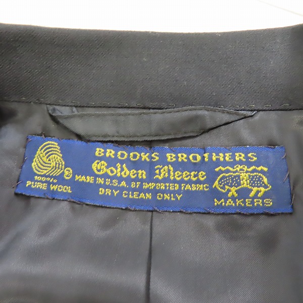 実際に弊社で買取させて頂いたBROOKS BROTHERS/ブルックス ブラザーズ GOLDEN FLEECE/USA製/ヴィンテージ 金ボタン ブレザー 38の画像 2枚目