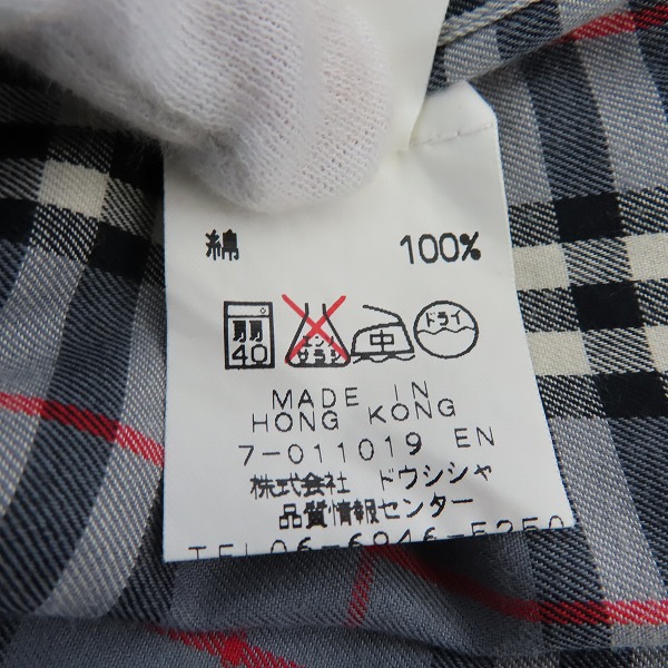 実際に弊社で買取させて頂いたBURBERRY LONDON/バーバリーロンドン 長袖シャツ グレー ノバチェック /Lの画像 3枚目