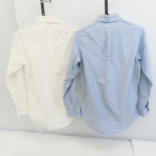 実際に弊社で買取させて頂いたBrooks Brothers/ブルックスブラザーズ 緑タグ ボタンダウン シャツ ホワイト サックス Size：14.5-31/2点セットの画像 1枚目