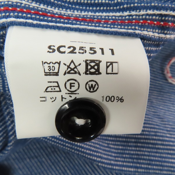 実際に弊社で買取させて頂いたSUGAR CANE/シュガーケーン 東洋エンタープライズ ワークシャツ SC25511 /Sの画像 3枚目
