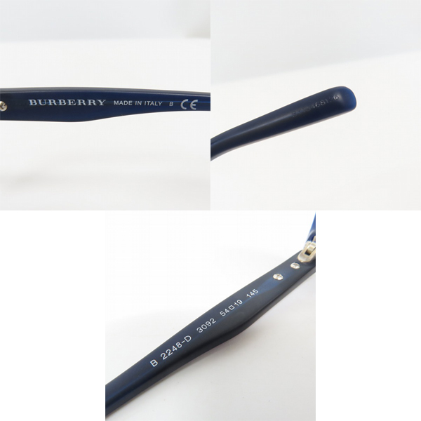 実際に弊社で買取させて頂いたBURBERRY/バーバリー メガネフレーム B2248-D 3092の画像 6枚目