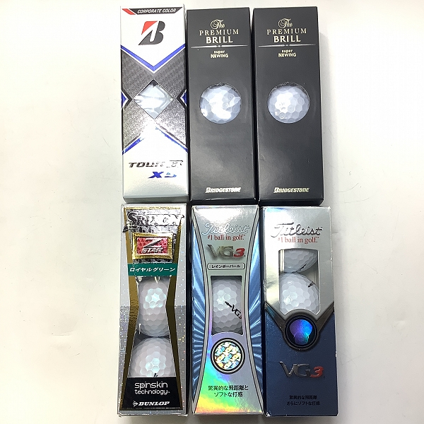 実際に弊社で買取させて頂いた【未使用】BRIDGESTONE/ブリジストン Titleist/タイトリスト 他 ゴルフボール 計6スリーブ