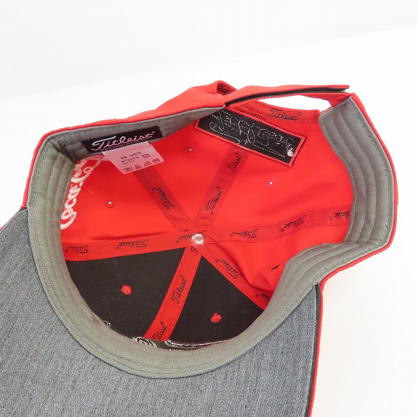 実際に弊社で買取させて頂いた【未使用】Titleist/タイトリスト ゴルフキャップ TOUR PROMODEL コカコーラ HJ6CTRの画像 4枚目