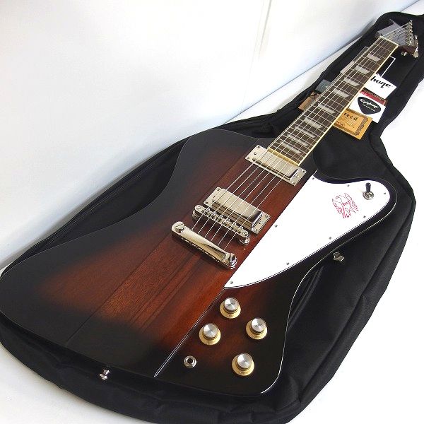 実際に弊社で買取させて頂いた★【美品】Epiphone/エピフォン Firebird VS/Vintage Sunburst ファイヤーバード 2021年製 ソフトケース付 