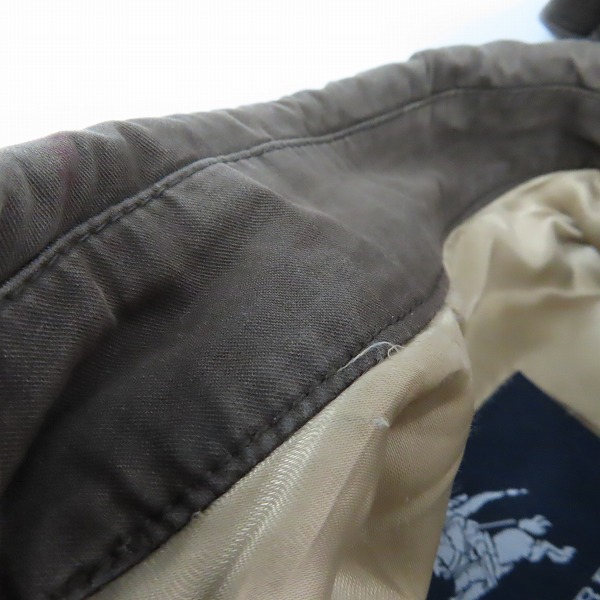 実際に弊社で買取させて頂いた BURBERRY LONDON/バーバリー ロンドン オイルド ステンカラーコートの画像 9枚目