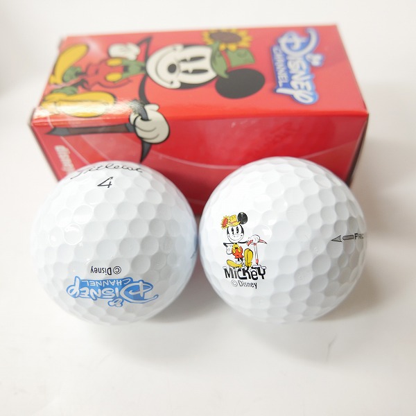 実際に弊社で買取させて頂いた【未使用/オウンネーム】Titleist/タイトリスト PRO V1 ディズニー ゴルフボール 6球の画像 2枚目