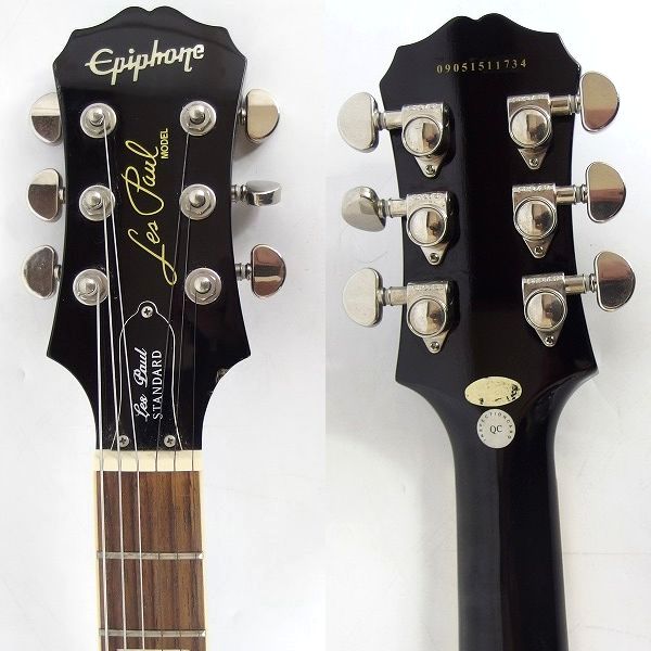 実際に弊社で買取させて頂いた★Epiphone/エピフォン Les Paul Standard/レスポールスタンダード サンバースト ギグケース付の画像 2枚目