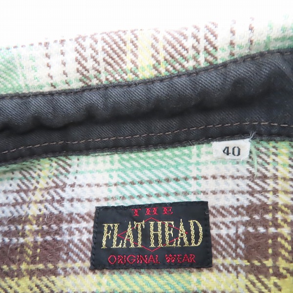 実際に弊社で買取させて頂いたTHE FLAT HEAD/フラットヘッド ORIGINAL WEAR チェック フランネルシャツ/40の画像 2枚目