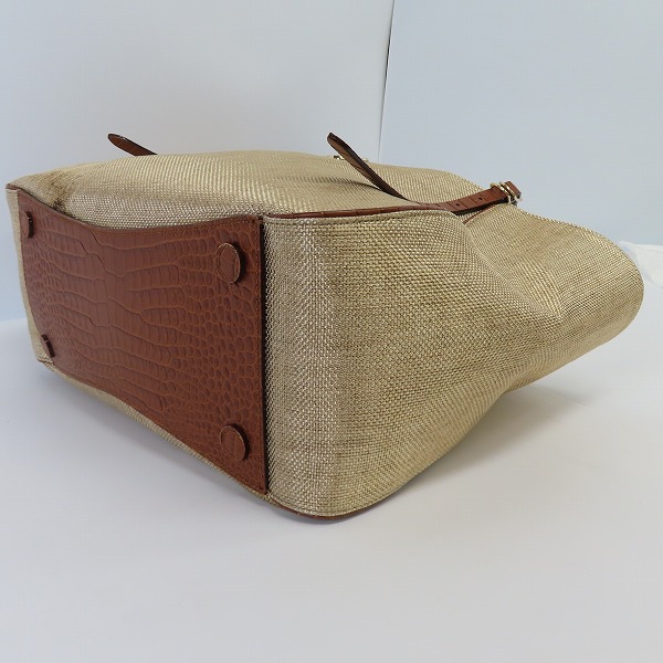 実際に弊社で買取させて頂いたJIMMY CHOO/ジミーチュウ 2WAY VARENNE TOTE ヴァレンヌ トートバッグ ラフィア の画像 2枚目