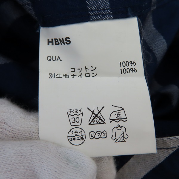 実際に弊社で買取させて頂いたHBNS/ハバノス 胸ポケット切り替え 長袖シャツ/Sの画像 3枚目