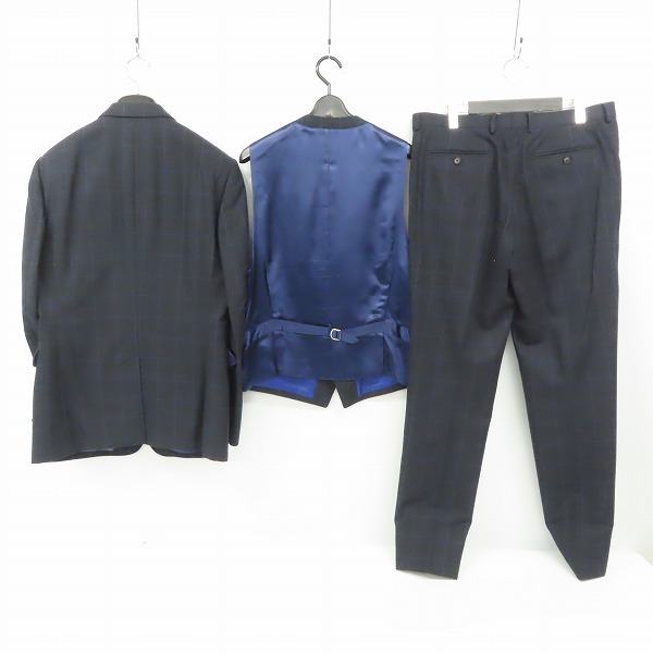 実際に弊社で買取させて頂いたPaul Smith LONDON/ポールスミス ロンドン チェック柄 2B スーツ/セットアップ ベスト付き Size：L/L2/88の画像 1枚目