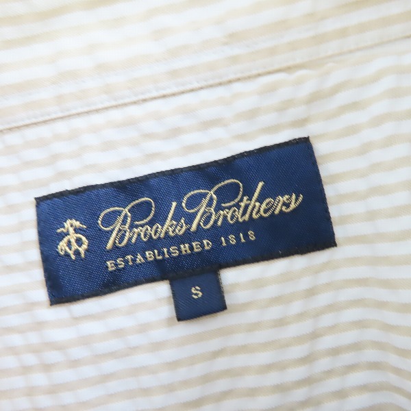 実際に弊社で買取させて頂いたBrooks Brothers/ブルックスブラザーズ ストライプ ハーフボタンシャツ/Sの画像 2枚目