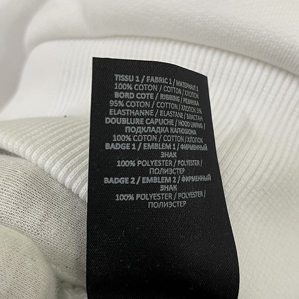 実際に弊社で買取させて頂いたBALMAIN/バルマン フロントロゴ サイドジップ パーカーWH1JT000/Sの画像 5枚目