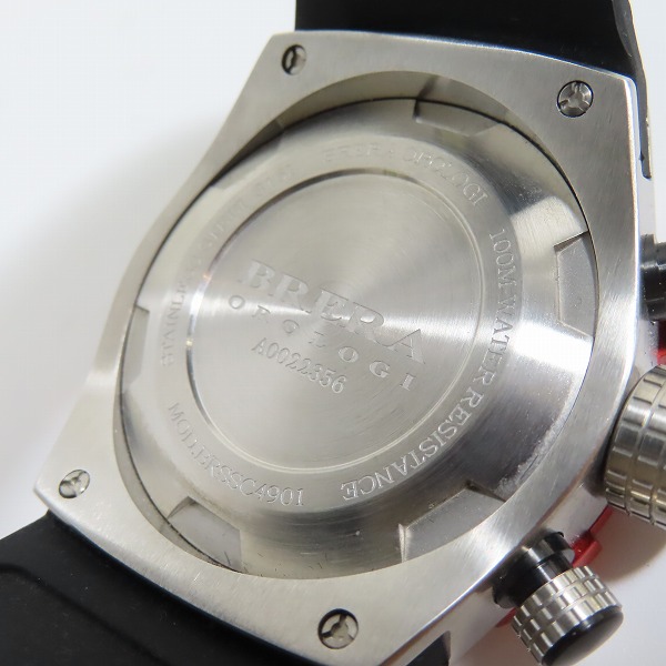 実際に弊社で買取させて頂いたBRERA OROLOGI/ブレラ オロロジ スーパースポルティーボ クロノグラフ 腕時計/ウォッチ BRSSC4901【動作未確認】の画像 3枚目