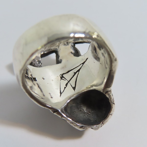 実際に弊社で買取させて頂いた【ギャラ付き】CRAZY PIG/クレイジーピッグ ラージ グリム リーパー リング 17号の画像 3枚目