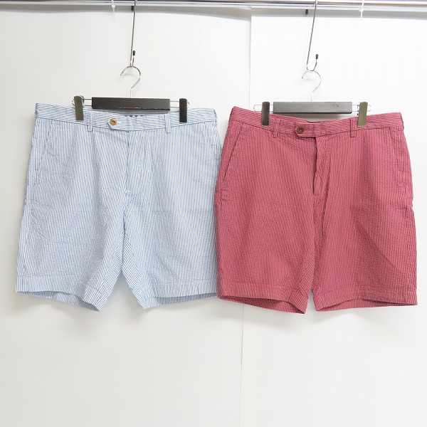 実際に弊社で買取させて頂いたBrooks Brothers/ブルックスブラザーズ ピンストライプハーフパンツ/W35 2点セット