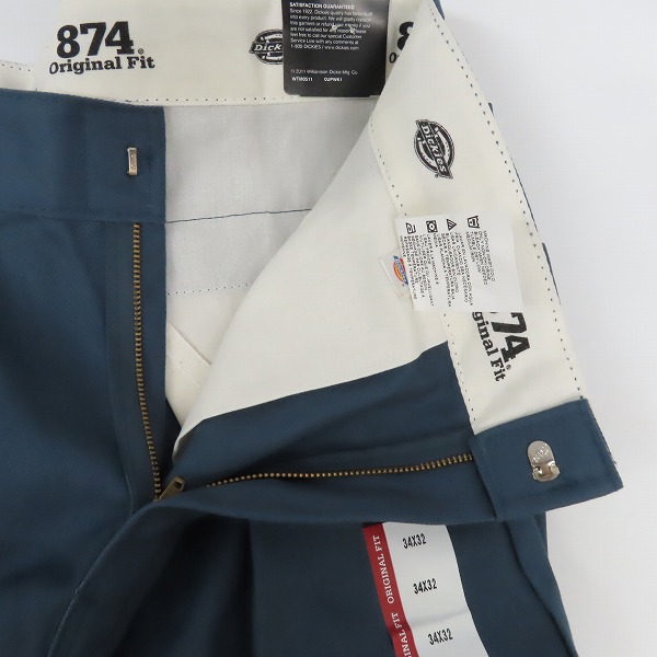 実際に弊社で買取させて頂いた【未使用】Dickies/ディッキーズ ワークパンツ/チノパン ブルー系 34の画像 4枚目