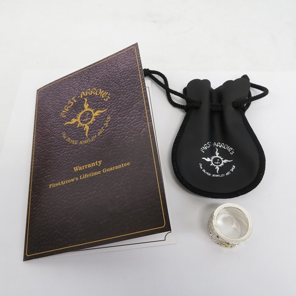 実際に弊社で買取させて頂いた【ギャラ付】FIRST ARROWS/ファーストアローズ K18付 アラベスクインゴットリング L R-049/26号の画像 9枚目