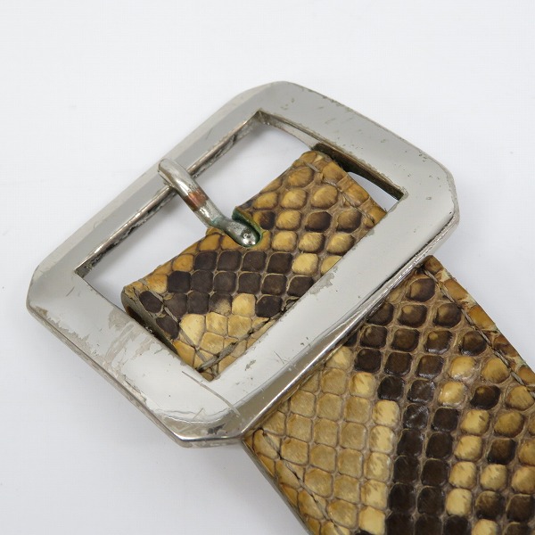 実際に弊社で買取させて頂いたHEAD PORTER/ヘッドポーター パイソンレザーベルト の画像 1枚目