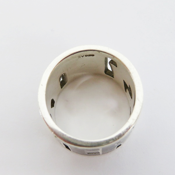 実際に弊社で買取させて頂いたHysterics/ヒステリックス ロゴデザイン シルバー リング/16号の画像 4枚目