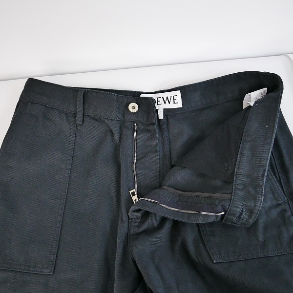 実際に弊社で買取させて頂いた【JPタグ】LOEWE/ロエベ コットンパンツ/ワークパンツ ブラック /48の画像 6枚目