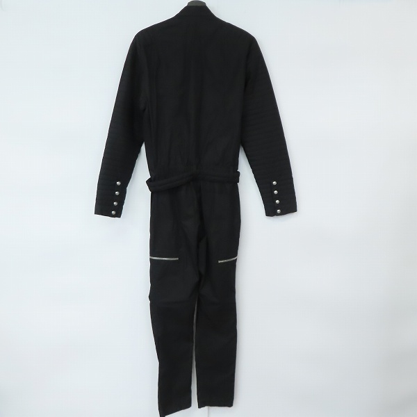実際に弊社で買取させて頂いたBALMAIN×H&M/バルマン×エイチアンドエム ジップアップ オールインワン つなぎ ブラック XSの画像 1枚目