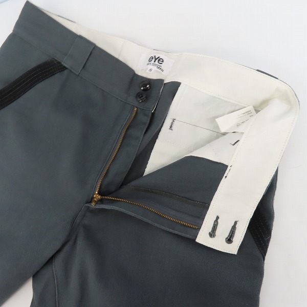 実際に弊社で買取させて頂いたCOMME des GARCONS×Dickies/コムデギャルソン×ディッキーズ レザーパーツ クロップドパンツ WD-P901/Sの画像 2枚目