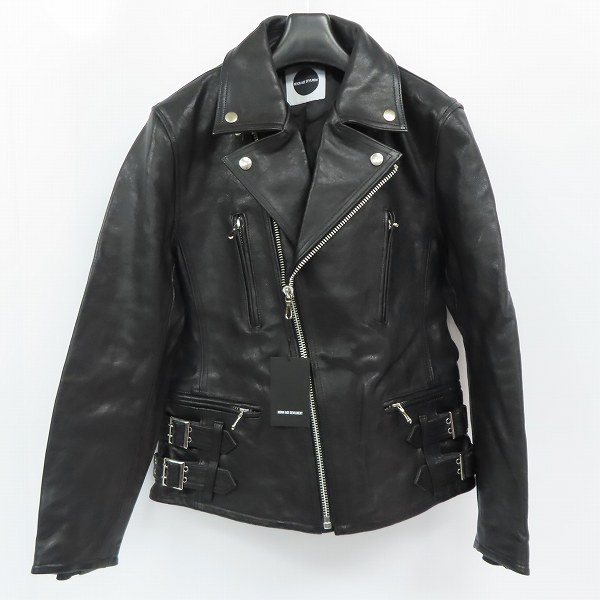 実際に弊社で買取させて頂いた【未使用】Moonage Devilment/ムーンエイジデビルメント ラムレザー ダブルライダース ジャケット MJK-0222/44