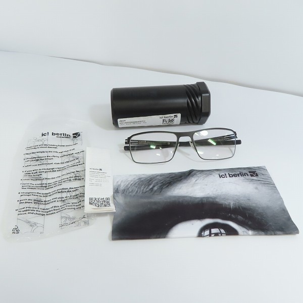 実際に弊社で買取させて頂いたic! berlin/アイシーベルリン jaun メガネフレーム アイウェアの画像 8枚目