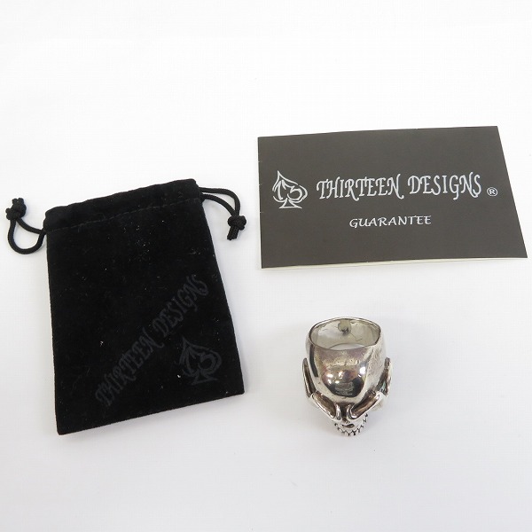 実際に弊社で買取させて頂いたTHIRTEEN DESIGNS/サーティーンデザインズ MAD SKULL RING/マッドスカル リング 18.5号の画像 7枚目