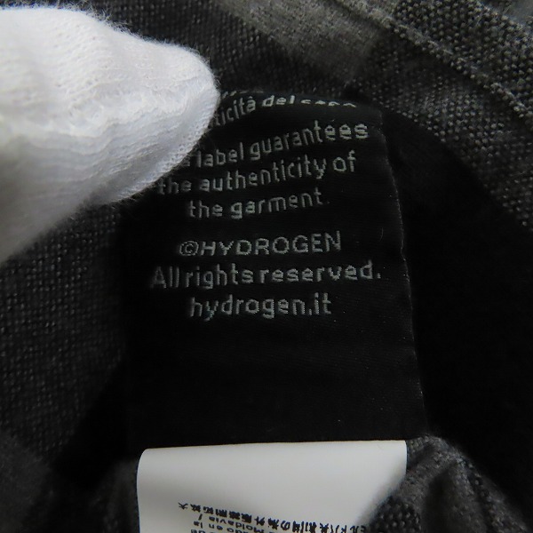 実際に弊社で買取させて頂いたHYDROGEN/ハイドロゲン チェック柄長袖シャツ/Lの画像 4枚目