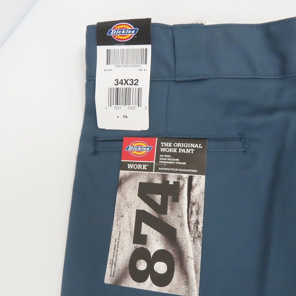 実際に弊社で買取させて頂いた【未使用】Dickies/ディッキーズ ワークパンツ/チノパン ブルー系 34の画像 9枚目
