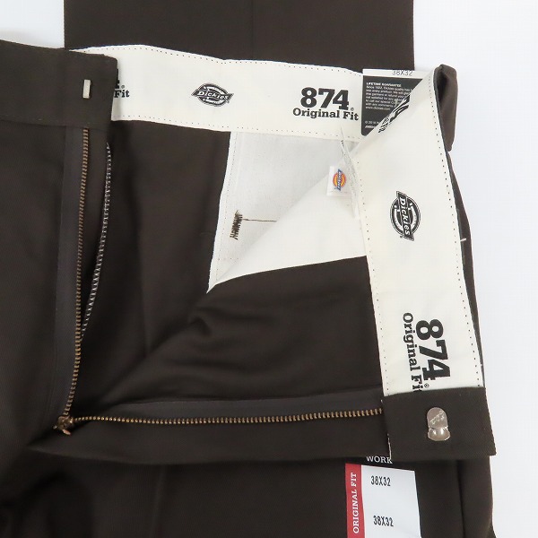 実際に弊社で買取させて頂いた【未使用】Dickies/ディッキーズ ワークパンツ/チノパン ダークブラウン 38の画像 4枚目