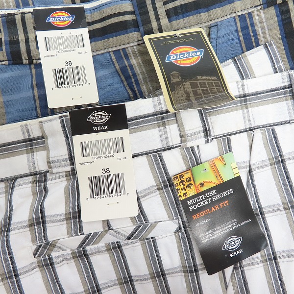 実際に弊社で買取させて頂いた【おまとめ品】Dickies/ディッキーズ MULTI USE POCKET SHORTS/マルチユーズ ポケット ショーツ/チェック柄 ハーフパンツ/38の画像 4枚目
