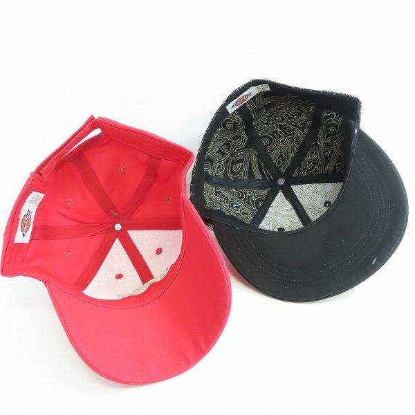 実際に弊社で買取させて頂いた【未使用】Dickies/ディッキーズ キャップ レッド/ブラック L 2点セットの画像 2枚目