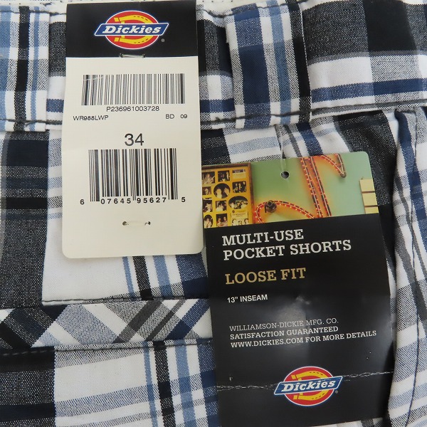 実際に弊社で買取させて頂いた【おまとめ品】Dickies/ディッキーズ MULTI USE POCKET SHORTS/マルチユーズ ポケット ショーツ/チェック柄 ハーフパンツ/34の画像 2枚目