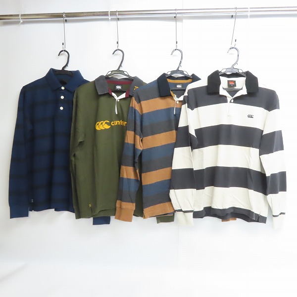 実際に弊社で買取させて頂いたcanterbury/カンタベリー ロングスリーブ ラガーシャツ 4点セット