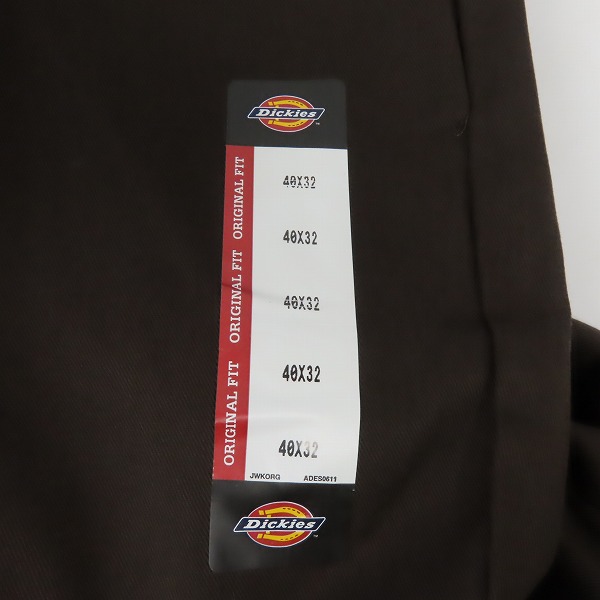実際に弊社で買取させて頂いた【未使用】Dickies/ディッキーズ ワークパンツ/チノパン ダークブラウン 40の画像 7枚目