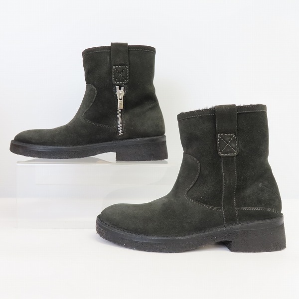 実際に弊社で買取させて頂いたCoSTUME NATIONAL HOMME/コスチュームナショナルオム サイドジップ 内ボア スエードレザー ショートブーツ/7の画像 3枚目