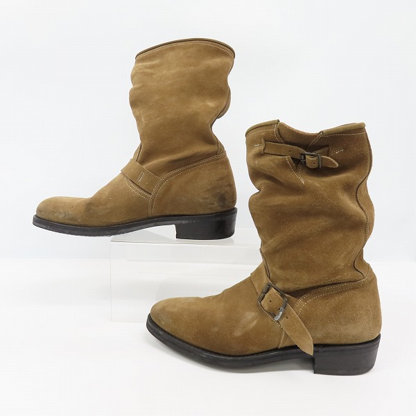 実際に弊社で買取させて頂いたBALMAIN/バルマン Buckled Suede Biker Boots/スウェードレザーエンジニアブーツ /41の画像 3枚目