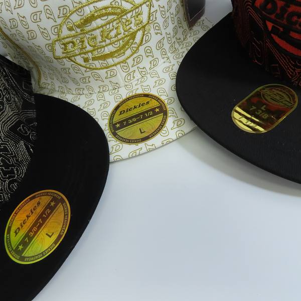 実際に弊社で買取させて頂いた(4)【未使用】Dickies/ディッキーズ キャップ/帽子/L 3点セットの画像 4枚目
