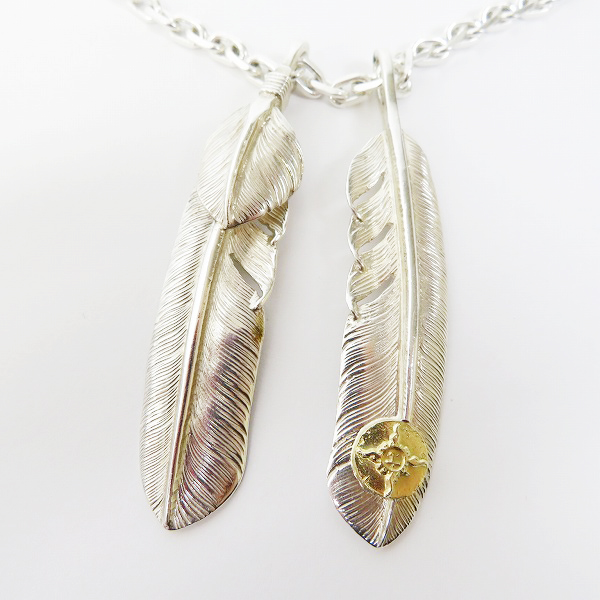 実際に弊社で買取させて頂いた【ギャラ付】FIRST ARROW'S/ファーストアローズ K18付フェザー L カスタム ペンダントの画像 1枚目