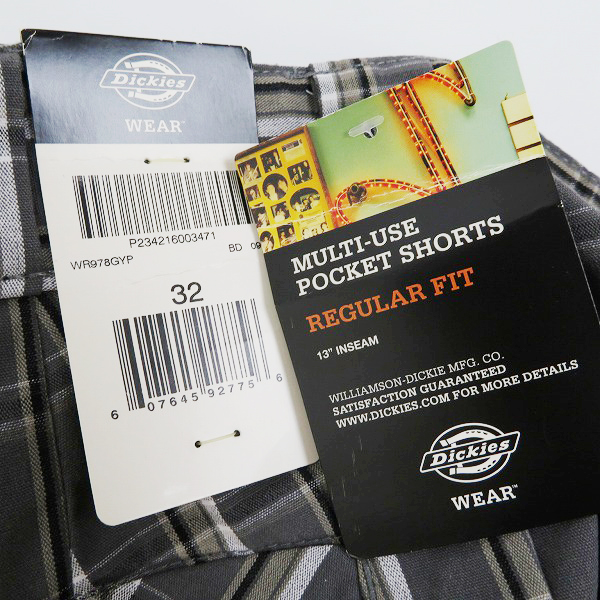 実際に弊社で買取させて頂いた【おまとめ品】Dickies/ディッキーズ MULTI USE POCKET SHORTS チェック柄 ハーフパンツ Size：32の画像 7枚目