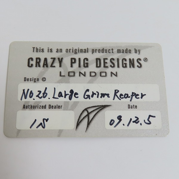 実際に弊社で買取させて頂いた【ギャラ付き】CRAZY PIG/クレイジーピッグ ラージ グリム リーパー リング 17号の画像 6枚目